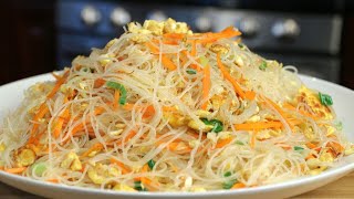 Stir Fried Rice Noodles with Eggs 鸡蛋炒米粉 [upl. by Ravel]