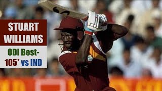 STUART WILLIAMS  ODI Best 105 Sharjah  INDIA vs WEST INDIES  AkaiSinger Champions Trophy 1997 [upl. by Lenna481]