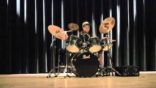 Greyson Drum Solo Setauket Lip Sync Talent Show 2012 [upl. by Ahsinnor]