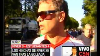 C5N LOS HINCHAS DE RIVER SE VAN ANTES [upl. by Holsworth]