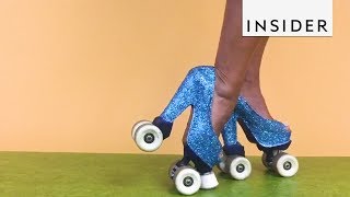 World Record Holder Rocks Roller Skate Heels [upl. by Selin]