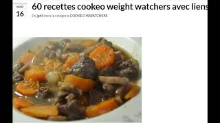 60 recettes weight watchers ou light au cookeo [upl. by Egas]