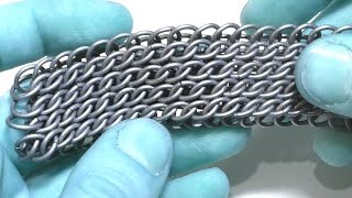 DIY chainmail Weave for bracelet  Halfpersian sheet tutorial [upl. by Llennoc23]