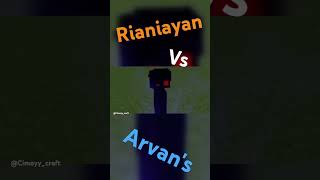 Rianiayan vs Arvan animeedit edit anime minecraft [upl. by Willie]