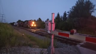 Canadian National 8805 Mokena Illinois 116th street crossing [upl. by Esened476]