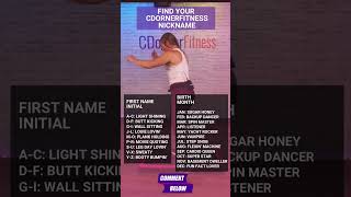 What’s your CDornerfitness nickname [upl. by Branham]