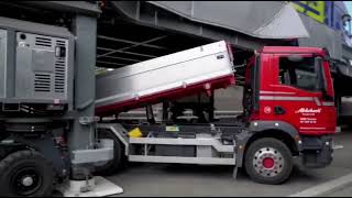 Switzerland uses a mobile overpass bridge to carry out road work without stopping traffic [upl. by Hornstein]