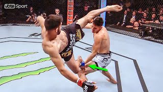 It Works Taekwondo Master Smokes the UFC with Crazy Knockouts  Yair Rodriguez [upl. by Wildee]