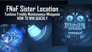 SPOILERS How to Beat the Funtime Freddy and BonBon Maintenance Minigame  FNaF Sister Location [upl. by Gytle]