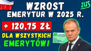 ⚡️PILNE DLA EMERYTÓW Wzrost emerytur w 2025 roku  12075 zł dla wszystkich emerytów Potwierdzone [upl. by Marian284]