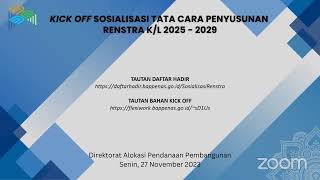 Kick Off Penyusunan Renstra KL 20252029 [upl. by Sparks]