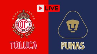 TOLUCA VS PUMAS EN VIVO JORNADA 11 [upl. by Orlan]