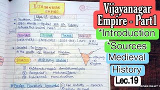 Sources amp Introduction  Vijaynagar Empire  Medieval History  Lec19  An Aspirant [upl. by Eilerua]