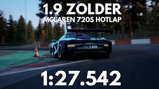 MCLAREN 720S GT3 EVO ZOLDER SETUP  HOTLAP  ACC 19  Abe Santema [upl. by Ydnirb984]