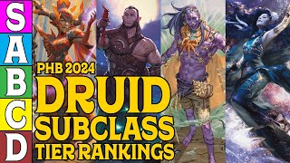 2024 Druid Subclass Tier Rankings for DampD 5e [upl. by Kcirb]