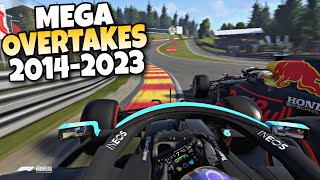 F1 MEGA OVERTAKES 2014  2023 4 [upl. by Ettecul]