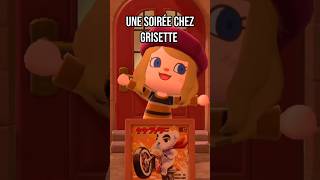 UNE SOIRÉE CHEZ GRISETTE DANS ANIMAL CROSSING animalcrossingnewhorizons animalcrossing shorts [upl. by Amikahs]