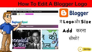 how to edit blogger logo  how to upload your logo and size changing the logo of blogger template [upl. by Ijat479]