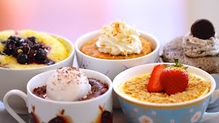 1 Minute Mug Cakes Made in the Microwave including Vegan EggFree amp GlutenFree Recipes [upl. by Adlee]