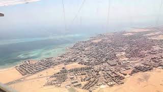 Lot samolotem Hurghada Egipt  Katowice Pyrzowice 2024 plane airjet airport airplane views [upl. by Fakieh876]