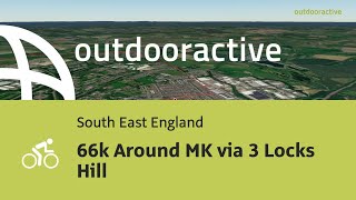 road cycling route in South East England 66k Around MK via 3 Locks Hill [upl. by Gnok564]