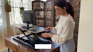 Cloud Nine Electric Sit Stand Desk Converter by Cloud Nine Ergonomics [upl. by Nannah]