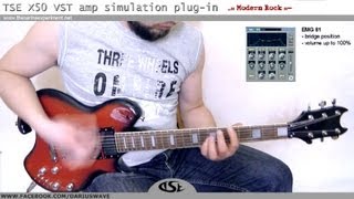 TSE X50 v102 free vst guitar amp simulation plugin  Nickelback style  Modern Rock mix demo [upl. by Lanrev879]