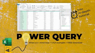 Power Query Tutorial  What is it how to use it amp 4 complete examples  Free download [upl. by Aiyekal984]