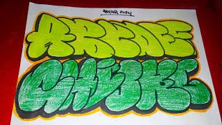 Basic graffiti letters throw up style [upl. by Anilra]