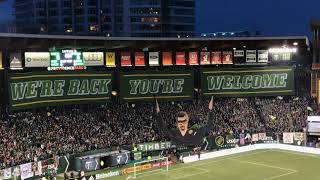 Timbers Army unveils tifo ahead of Western Conference Championship series [upl. by Netsryk]