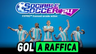 GOL A RAFFICA ► SOCIABLE SOCCER 24 Gameplay ITA [upl. by Idonah]