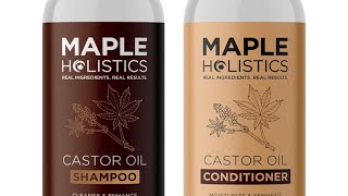 MAPLE HOLISTICS CASTOR OIL SHAMPOO AND CONDITIONER SET [upl. by Alimaj]