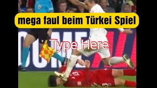 Türkei gegen Wales Kieffer Moore bekommt tritt gegen Kopf vom Verteidiger in der Türkei  türkei [upl. by Kermy479]