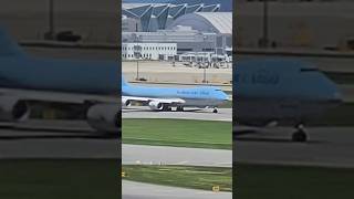 암스테르담으로 가는 대한항공 B747 화물기 인천공항 이륙 KOREAN AIR B747 Takeoff at ICN planespotting shorts [upl. by Yrrok999]