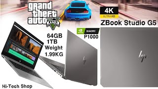 HP ZBook Studio 15 G5 4K Xeon E2176m Full Review amp Tested on GTA V [upl. by Marybella]