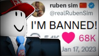 Roblox YouTuber Ruben Sim Was BANNED Ruben Sim VS Furry Drama [upl. by Anreval]