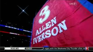 Allen Iverson number 3 jersey retirement ceremony [upl. by Ecenahs]