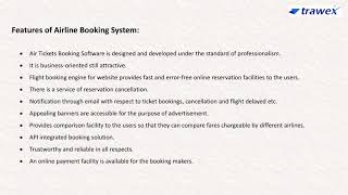 Airline Ticket Booking System  Trawex [upl. by Donough]