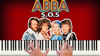 ABBA  SOS  PIANO TUTORIAL [upl. by Brunhilda597]