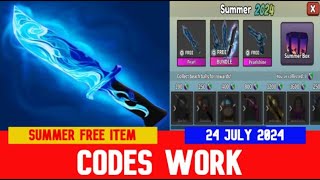 CODES Murder Mystery V MM2 ROBLOX  LIMITED CODES TIME  JULY 24 2024 [upl. by Einama]