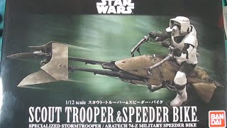 Bandais 112th Scout Trooper and Speeder Bike Part 1 [upl. by Pages]