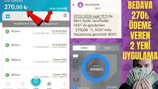 YATIRIMSIZ 270₺ PARA KAZANDIRAN 2 YENİ MOBİL UYGULAMA  internetten para kazanma  para kazanma 2024 [upl. by Anieral]