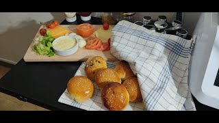 Test du Monsieur Cuisine Smart Recettes de Pain Burger et Mayonnaise [upl. by Sevart831]