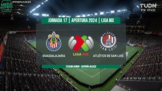 Chivas vs Atlético De San Luis  Jornada 17 LIGA BBVA MX  Apertura 2024 FIFA22 [upl. by Sirotek]