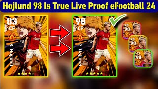 How To Train 98 Rated R Hojlund In eFootball 2024 Mobile  New Hojlund Max Level Pes 24 [upl. by Arriec]