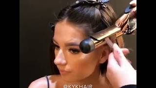 HowTo Glamour Waves by kykhair using Silver Bullet Fastlane Titanium Rose Gold Curling Iron [upl. by Nagiam]