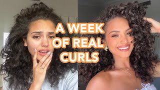 A REALISTIC WEEK OF CURLY HAIR✨ week in the life VLOG [upl. by Ddet419]