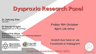 Dyspraxia Research Panel [upl. by Ymmit]