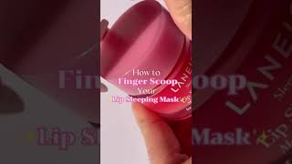 How to scoop the LANEIGE Lip Sleeping Mask  BONIIK Korean Skincare [upl. by Attoynek]