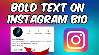 How To Bold Text On Instagram Bio  Make Stylish Instagram Bio [upl. by Rehpotsrik]